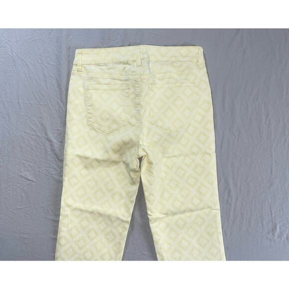 NYDJ 'Ankle' Tapered 5-Pocket Stretch Jeans. Yellow Geometric, Women's 2. MINT!! - Picture 8 of 9